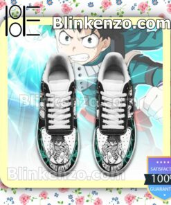 Izuku Midoriya Deku My Hero Academia Anime Nike Air Force Sneakers a