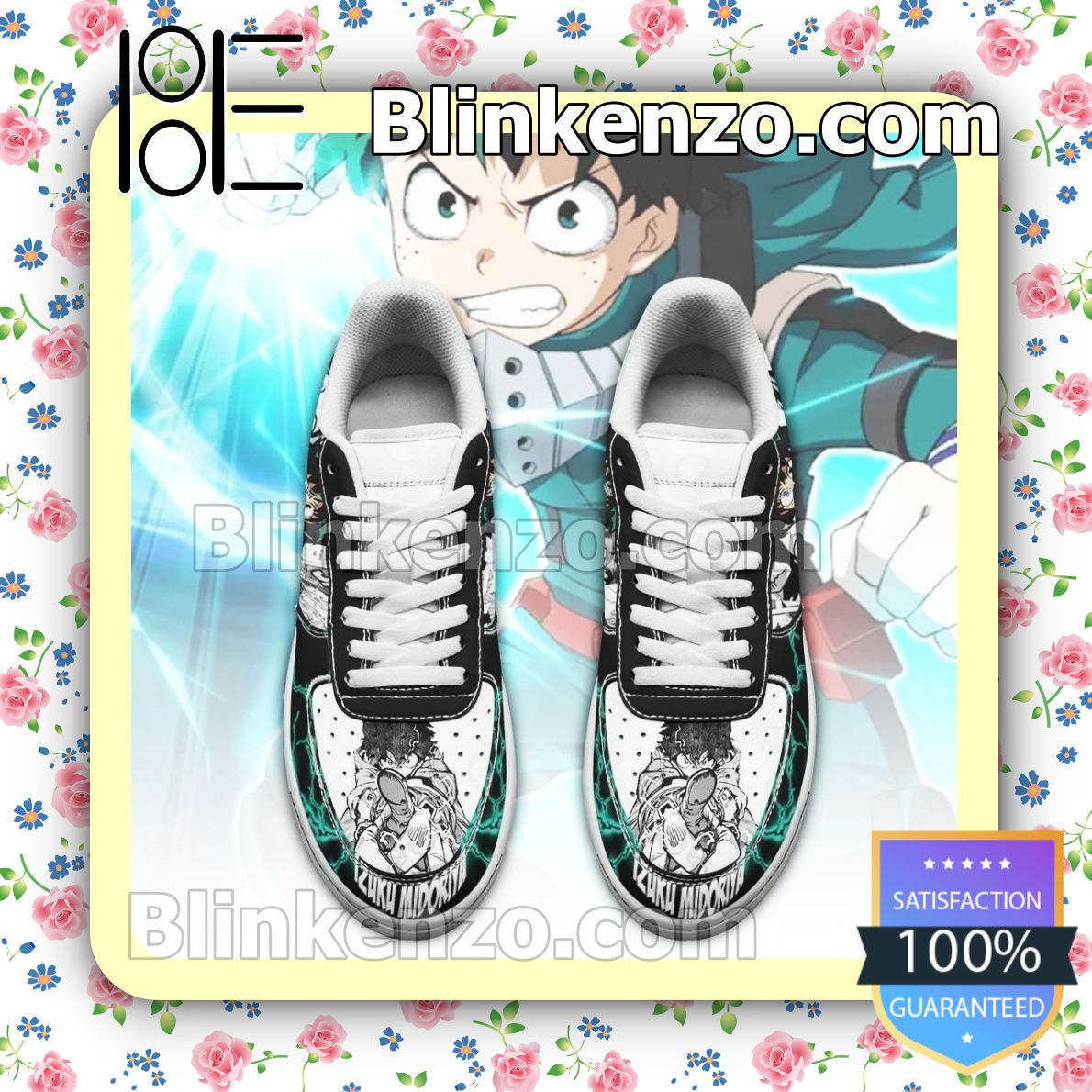 Fantastic Izuku Midoriya Deku My Hero Academia Anime Nike Air Force Sneakers