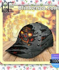 Jack Daniels Skull Fire Torn Ripped Baseball Caps Gift For Boyfriend b