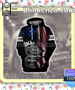 Jack Daniel's Tennessee Whiskey American Flag Black Custom Womens Hoodie a