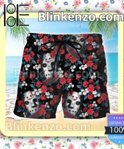 Jason Voorhees Friday The 13th Flower Halloween Costume Shorts