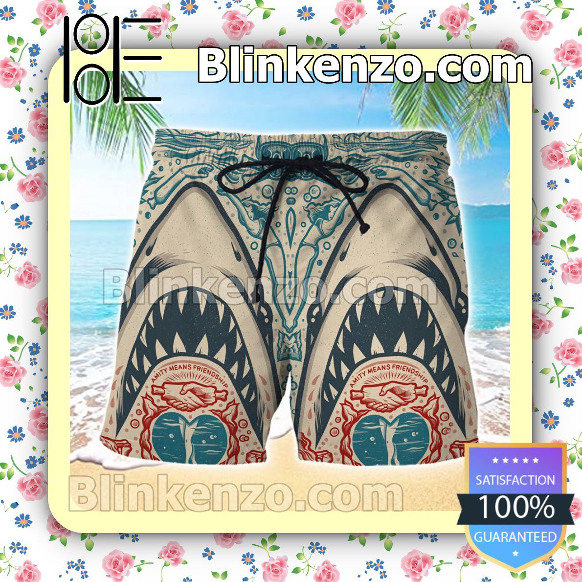 Jaws Amity Means Friendship Halloween Costume Shorts