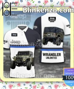 Jeep Wrangler Unlimited White Custom Polo Shirt