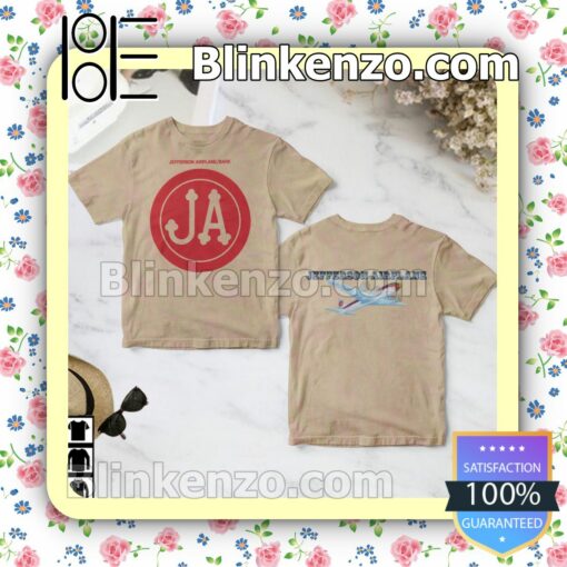 Jefferson Airplane Bark Album Cover Brown Short Sleeve Tee