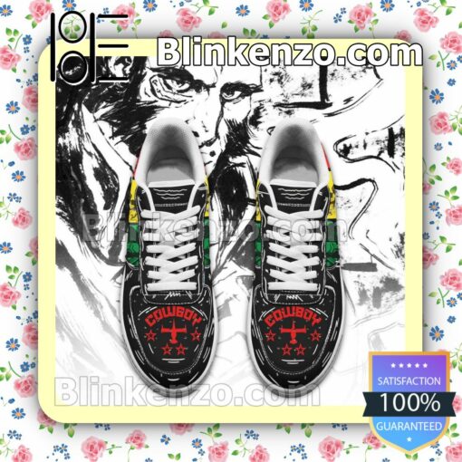 Jet Black Cowboy Bebop Anime Nike Air Force Sneakers a