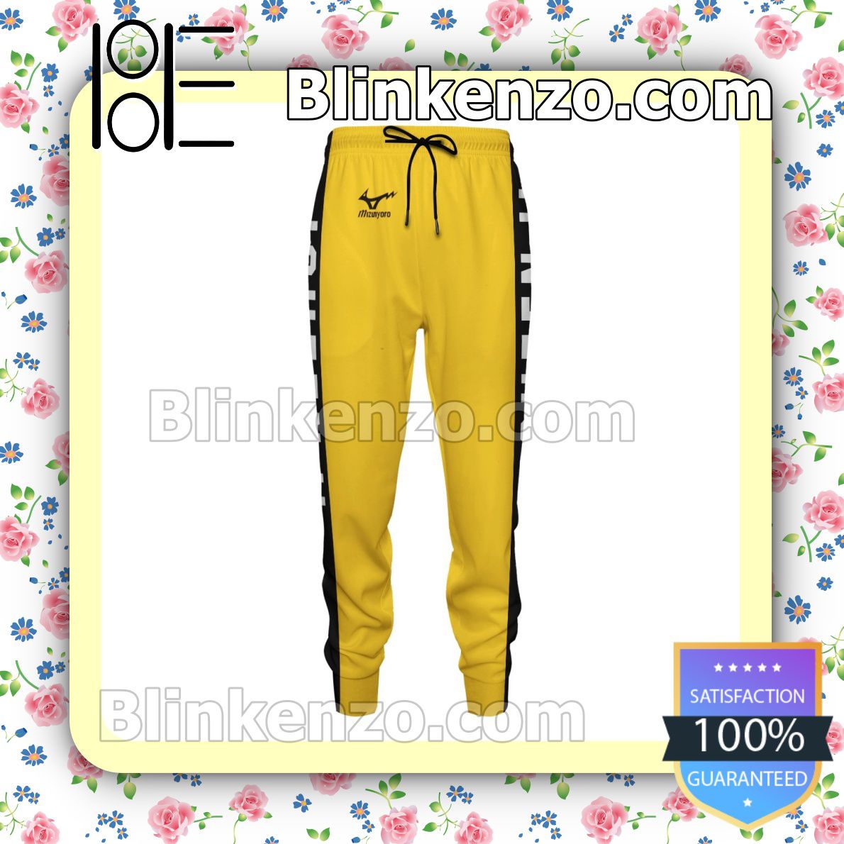 Check out Johzenji High Haikyuu Anime Stripe Yellow Gift For Family Joggers