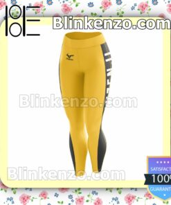 Johzenji High Haikyuu Anime Stripe Yellow Workout Leggings c