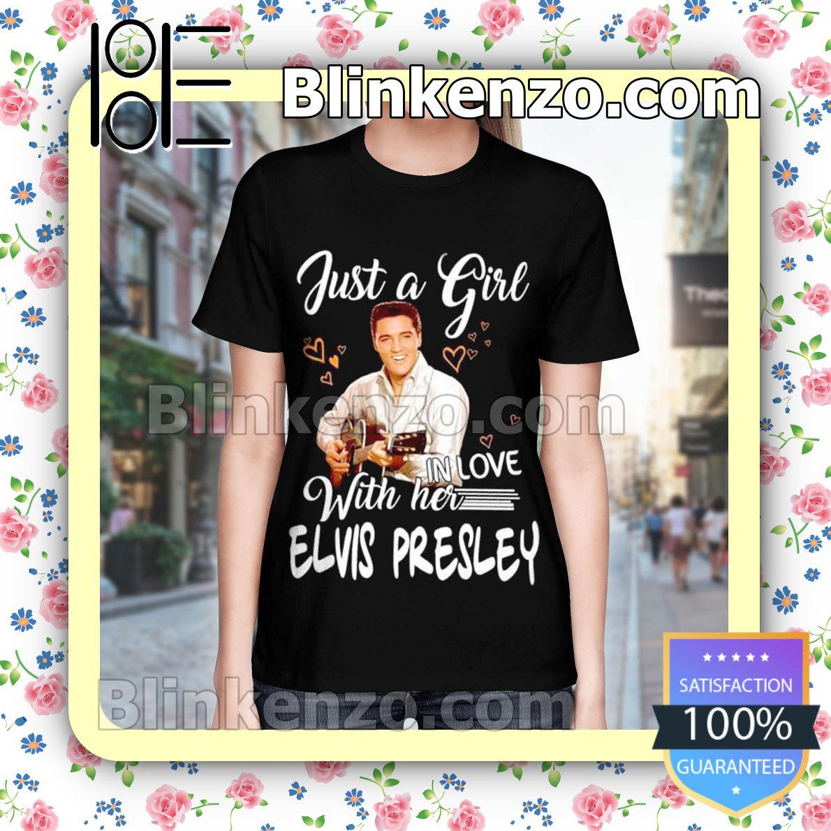 Just A Girl In Love With Her Elvis Presley Custom Shirt