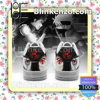 Kakashi and Obito Air For Eyes Naruto Anime Nike Air Force Sneakers b