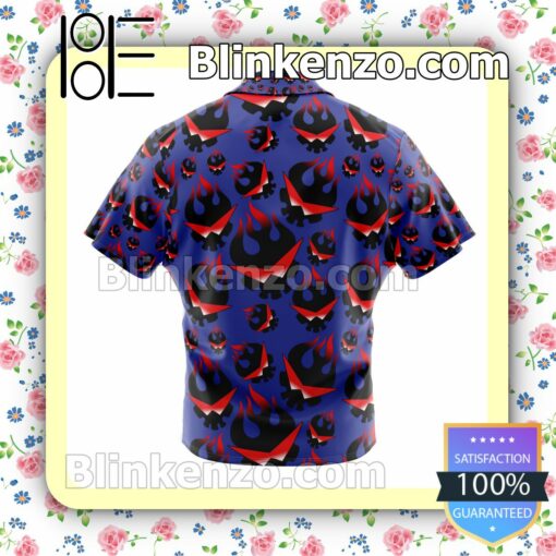 Kamina's Great Flaming Skull Tengen Toppa Gurren Lagann Summer Beach Vacation Shirt b