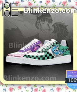 Kanao and Tanjiro Demon Slayer Anime Nike Air Force Sneakers b
