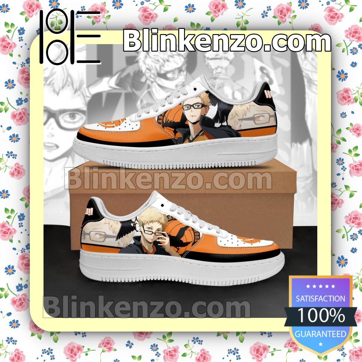 Buy In US Karasuno Kei Tsukishima Haikyuu Anime Nike Air Force Sneakers