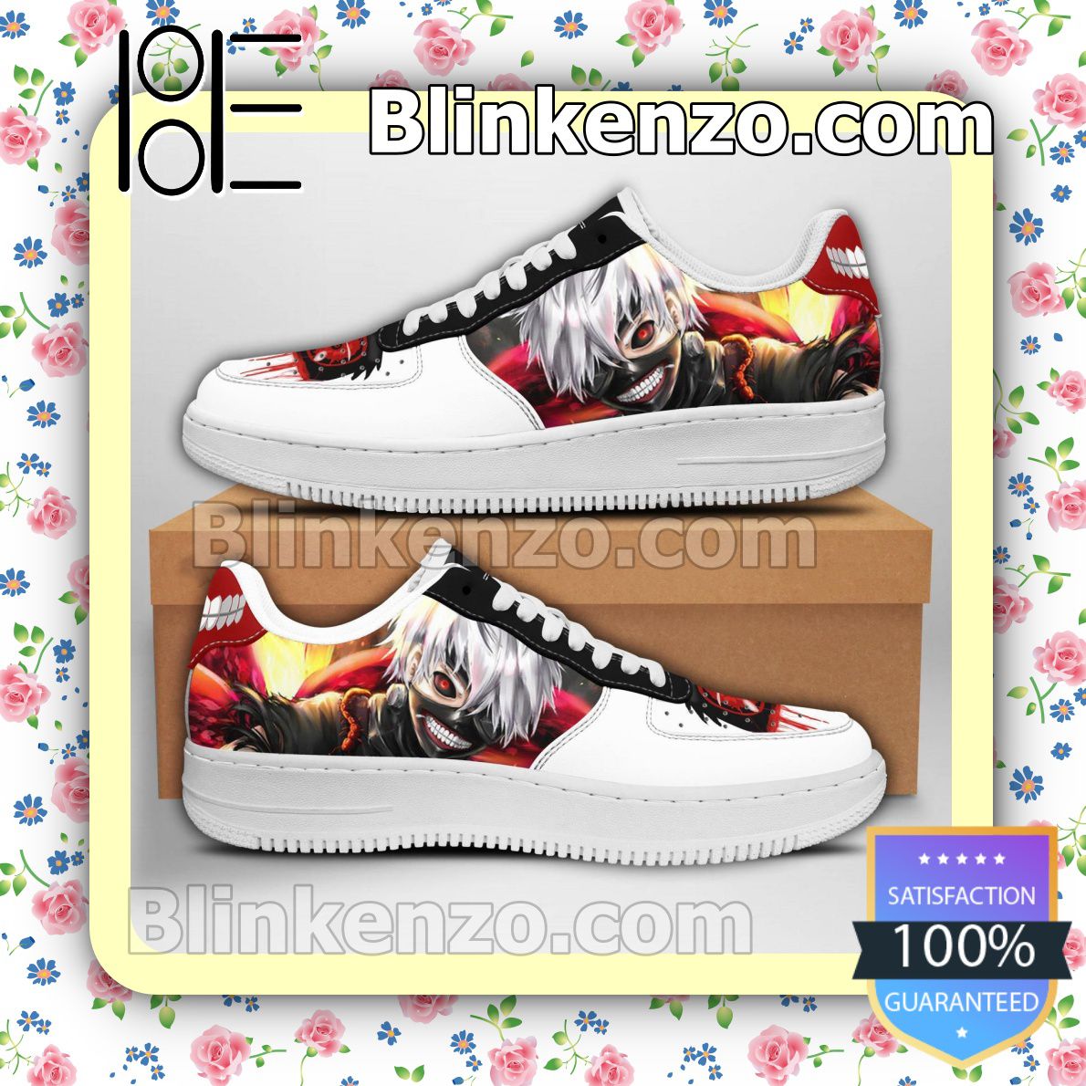Buy In US Ken Kaneki Tokyo Ghoul Anime Nike Air Force Sneakers