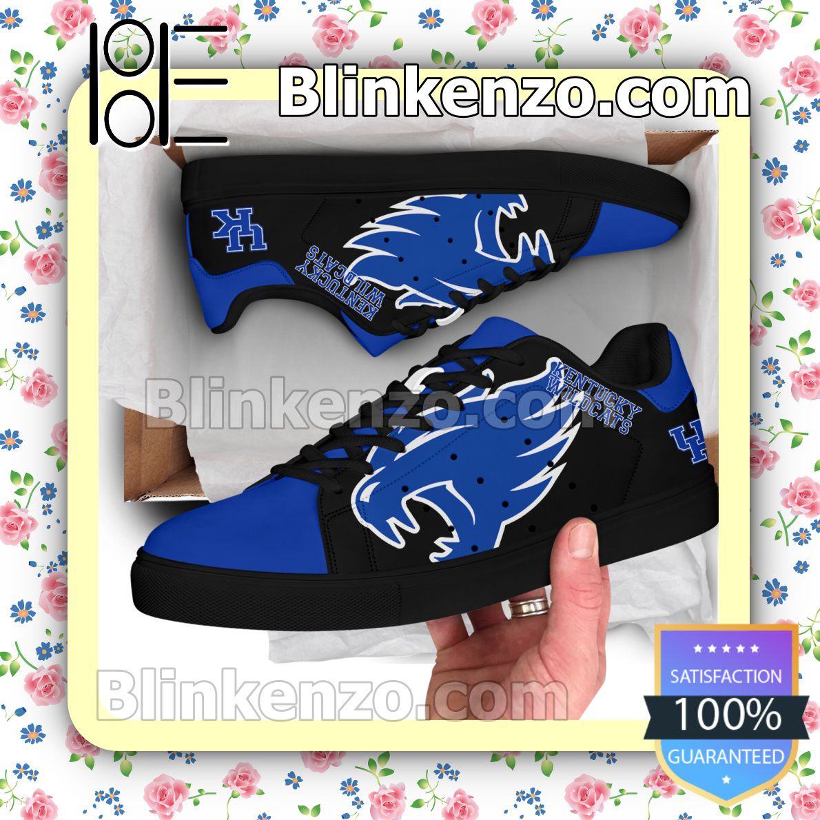 Kentucky Wildcats Logo Print Low Top Shoes