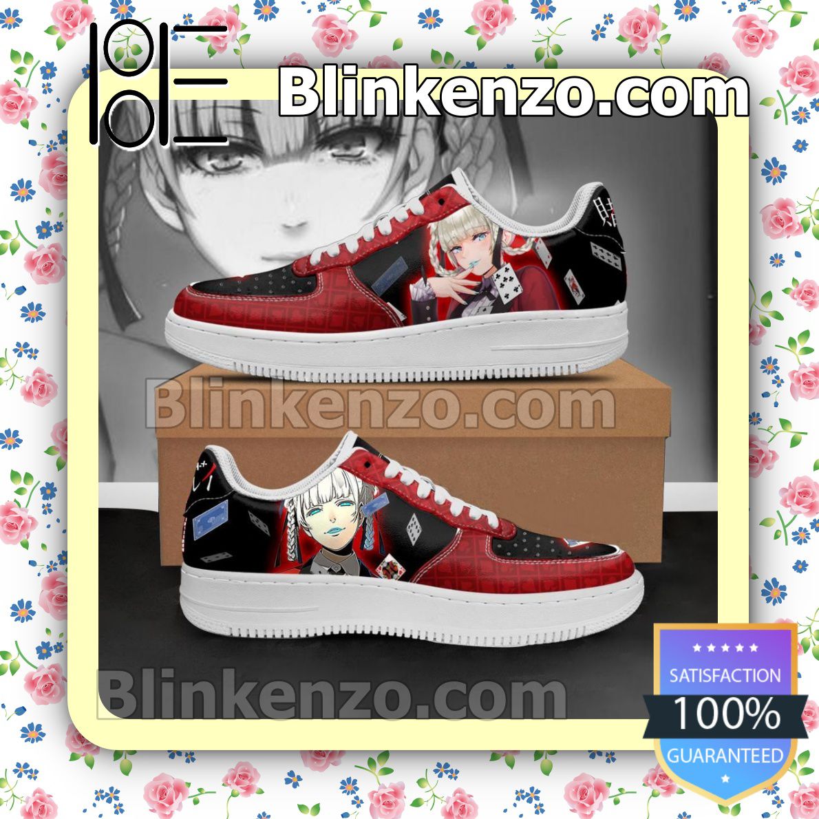 Best Shop Kirari Momobami Kakegurui Anime Nike Air Force Sneakers