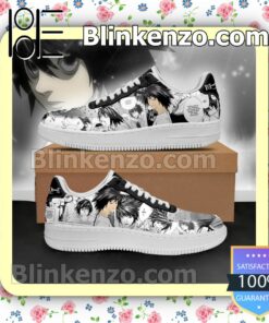 L Lawliet Death Note Anime Nike Air Force Sneakers