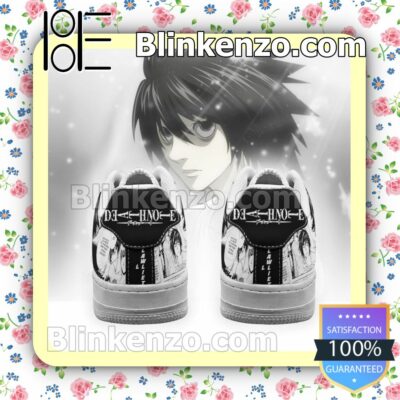 L Lawliet Death Note Anime Nike Air Force Sneakers b