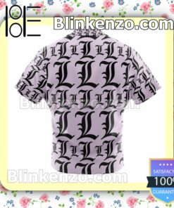 L Symbol Death Note Summer Beach Vacation Shirt b