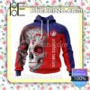 LIGA MX Atletico San Luis Sugar Skull For Dia De Muertos Customized Name Number Tee Hooded Sweatshirt