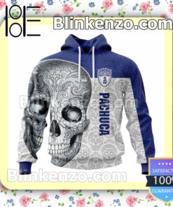 LIGA MX C.F. Pachuca Sugar Skull For Dia De Muertos Customized Name Number Tee Hooded Sweatshirt
