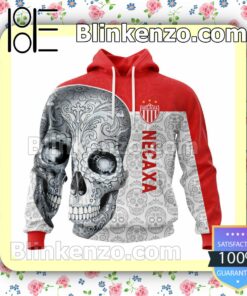 LIGA MX Club Necaxa Sugar Skull For Dia De Muertos Customized Name Number Tee Hooded Sweatshirt