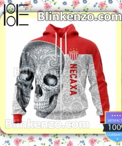 LIGA MX Club Necaxa Sugar Skull For Dia De Muertos Customized Name Number Tee Hooded Sweatshirt a