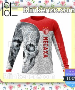 LIGA MX Club Necaxa Sugar Skull For Dia De Muertos Customized Name Number Tee Hooded Sweatshirt c