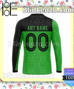 LIGA MX FC Juarez Sugar Skull For Dia De Muertos Customized Name Number Tee Hooded Sweatshirt x