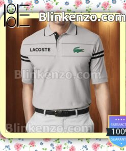 Lacoste Luxury Brand Grey Basic Custom Polo Shirt