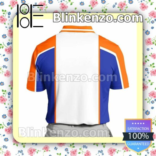 Lacoste Mix Color Orange Blue And White Custom Polo Shirt a