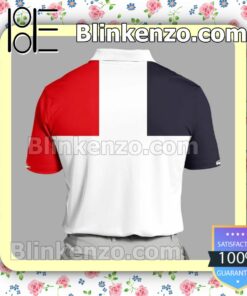 Lacoste Mix Color Red Navy And White Custom Polo Shirt a