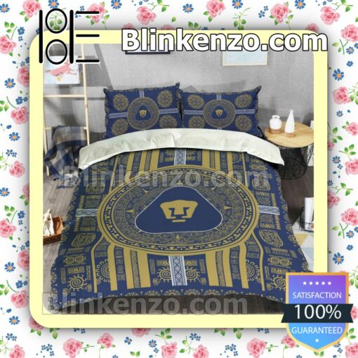 Liga MX Club Universidad Nacional Aztec Vignette Bedding Duvet Cover Set