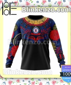 Liga MX Cruz Azul Native Personalized T-shirt Long Sleeve Tee c