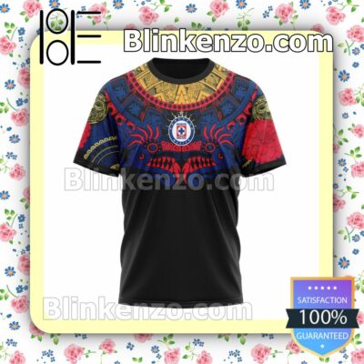 Liga MX Cruz Azul Native Personalized T-shirt Long Sleeve Tee y