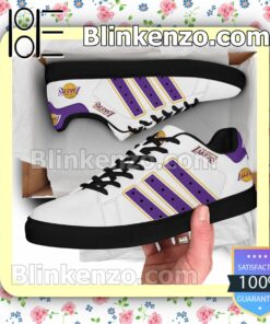 Los Angeles Lakers Logo Print Low Top Shoes