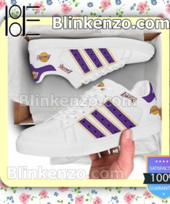 Los Angeles Lakers Logo Print Low Top Shoes a