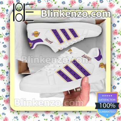 Los Angeles Lakers Logo Print Low Top Shoes a