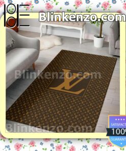 Louis Vuitton Dark Brown Monogram With Big Logo In Square Center Carpet Runners