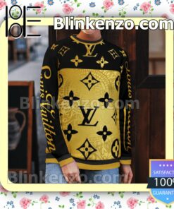 Louis Vuitton Gold And Black Mens Sweater b