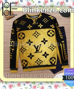 Louis Vuitton Gold And Black Mens Sweater c