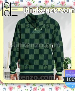 Louis Vuitton Green Checkerboard Full Print Custom Womens Hoodie b