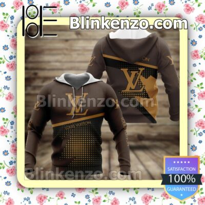 Louis Vuitton Halftone Abstract Circle Black And Brown Fleece Hoodie, Pants a