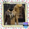 Louis Vuitton Hands Ripping Half Dark Half Light Brown Full-Zip Hooded Fleece Sweatshirt