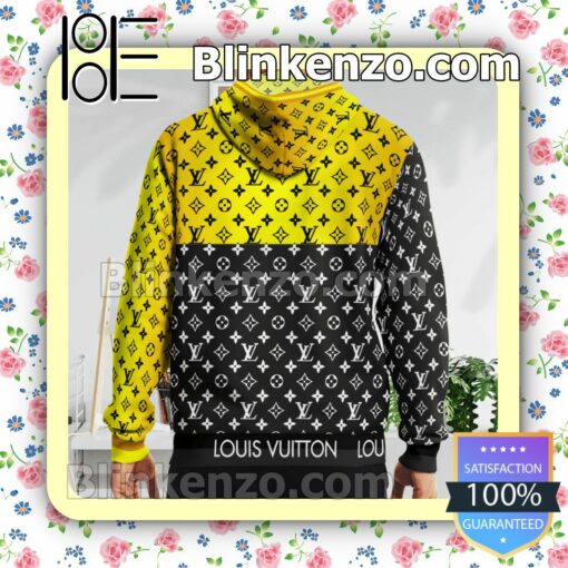 Louis Vuitton Monogram Black And Yellow Custom Womens Hoodie b