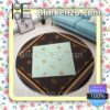 Louis Vuitton Nested Squares Brown Mix Light Green Round Carpet Runners