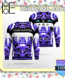 Louis Vuitton Purple Multi Baroque Print Mens Sweater