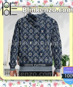 Louis Vuitton Since 1854 Blue Monogram Custom Womens Hoodie b