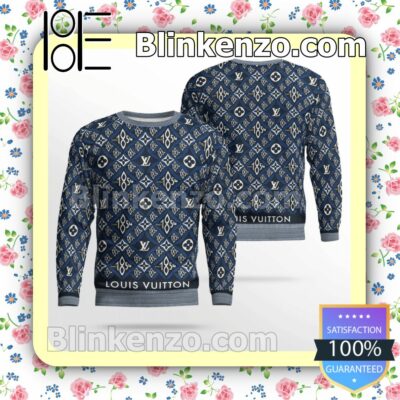 Louis Vuitton Since 1854 Blue Mens Sweater - Blinkenzo