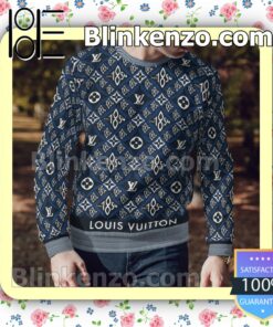 Louis Vuitton Since 1854 Monogram Blue Mens Sweater a
