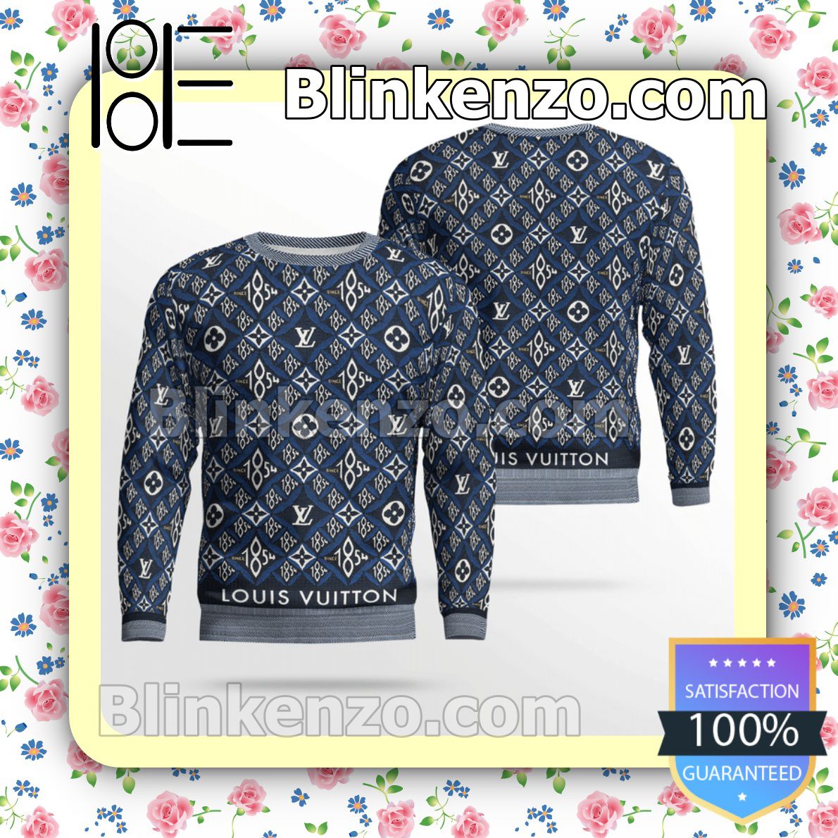 Louis Vuitton Since 1854 Monogram Blue Mens Sweater